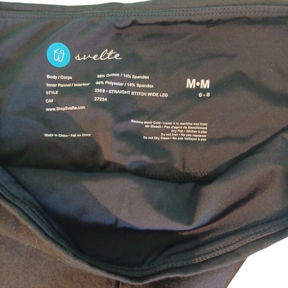 NEW! M Svelte Tummy Control Pants - Black (4626 - Picture 4 of 7